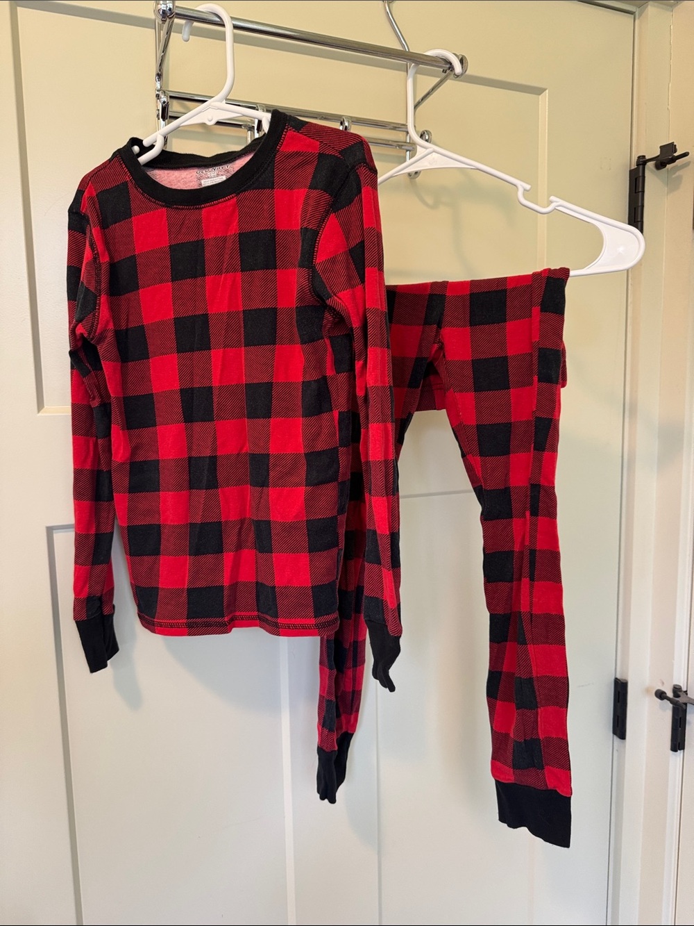 Old Navy Red and Black Buffalo Plaid Kids Pajama Set